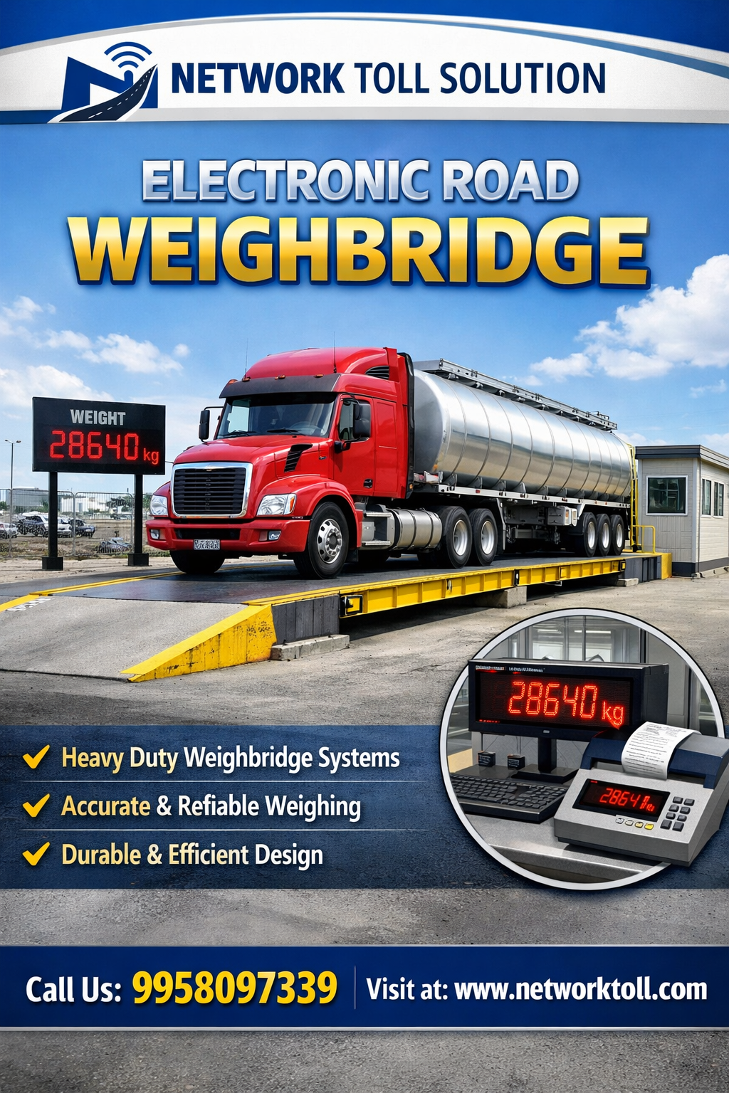 Electronic road weighbridge