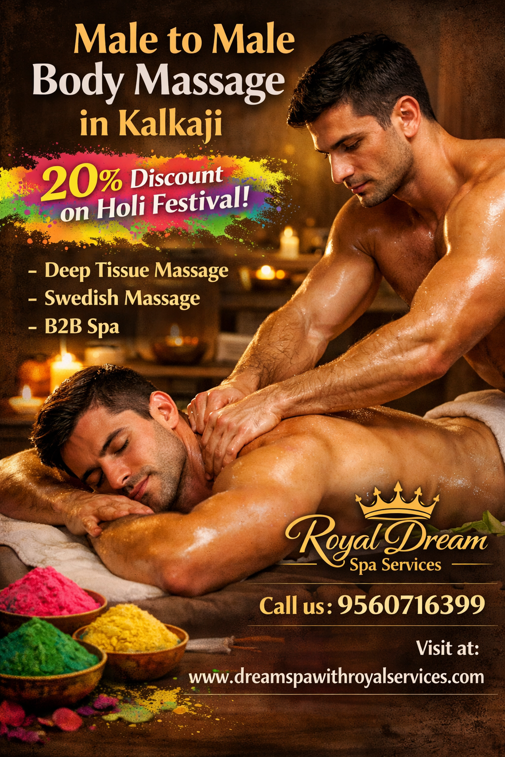 Male to Male Body Massage in Kalkaji